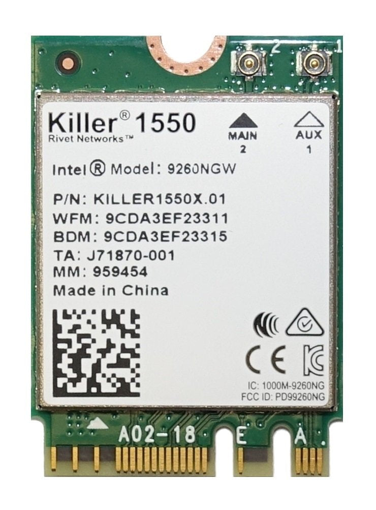 Killer™ N1550i 2×2 Wifi