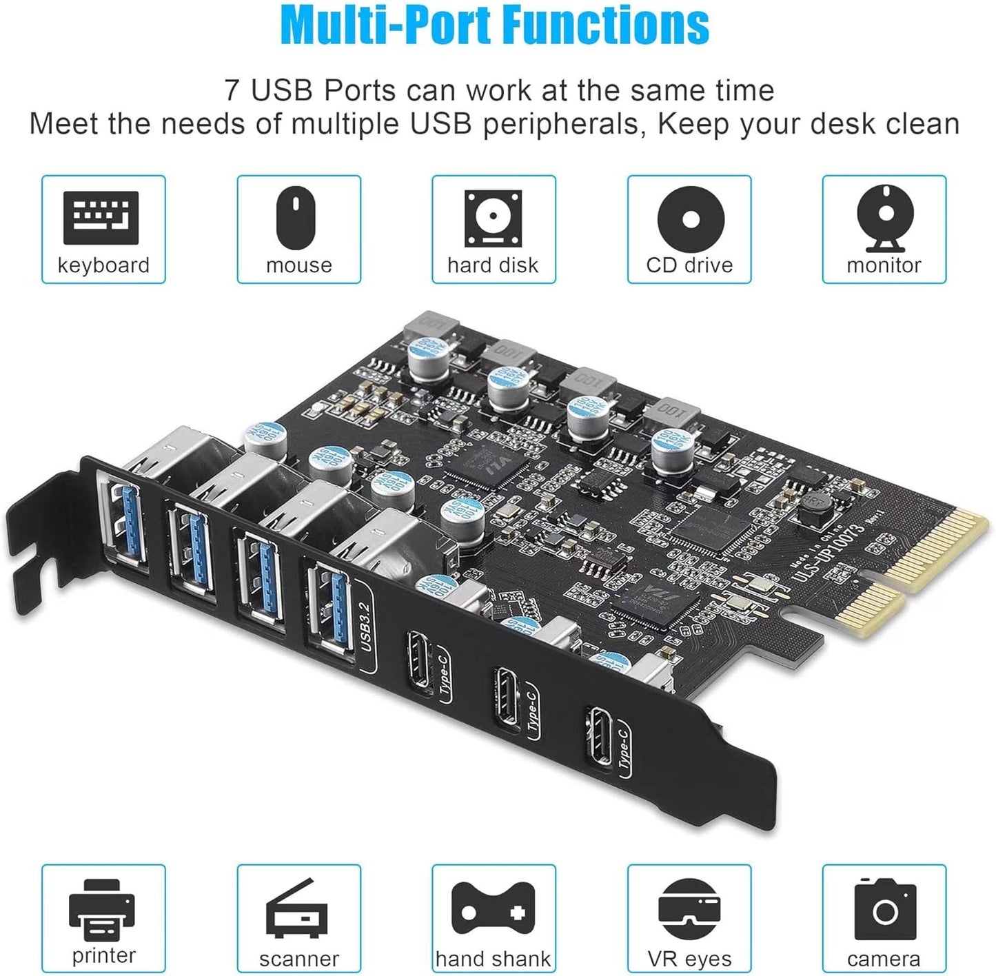 USB 3.0 7-Port Expansion Card