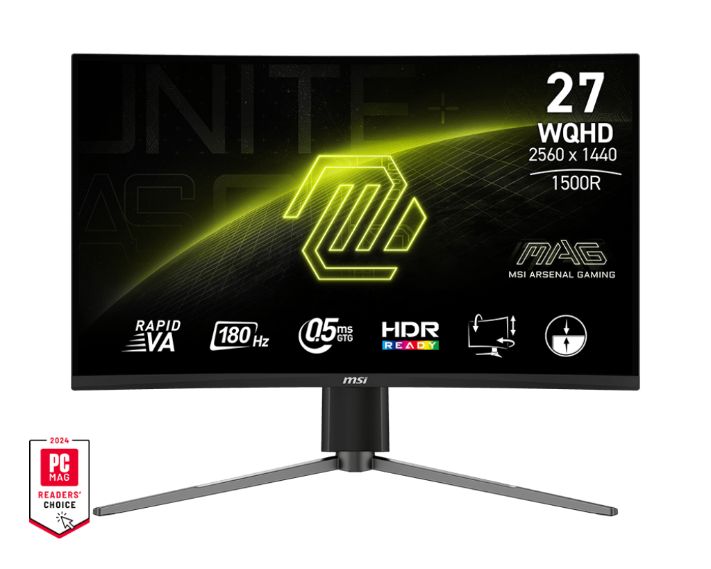 MSI MAG 27CQ6PF - 27" WQHD, 2560x1440, 180Hz, Gaming Monitor