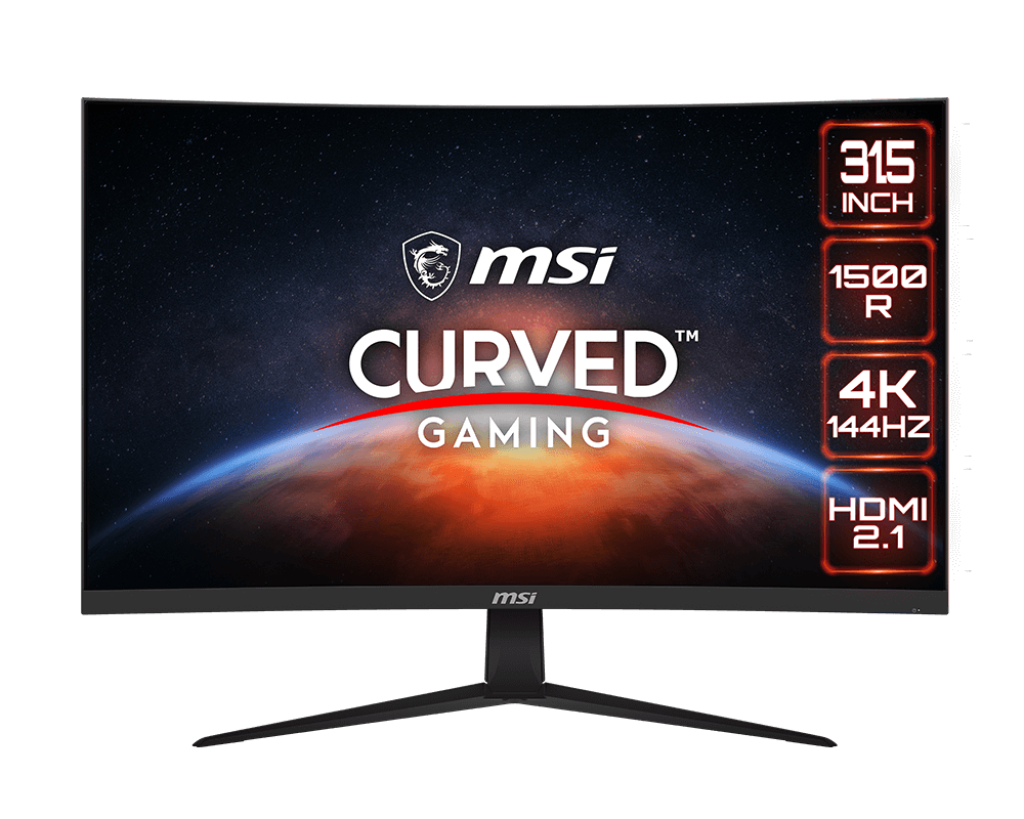 MSI G321CU - 31.5" 4K-UHD, 3840 x 2160, 144Hz, Curved Gaming Monitor