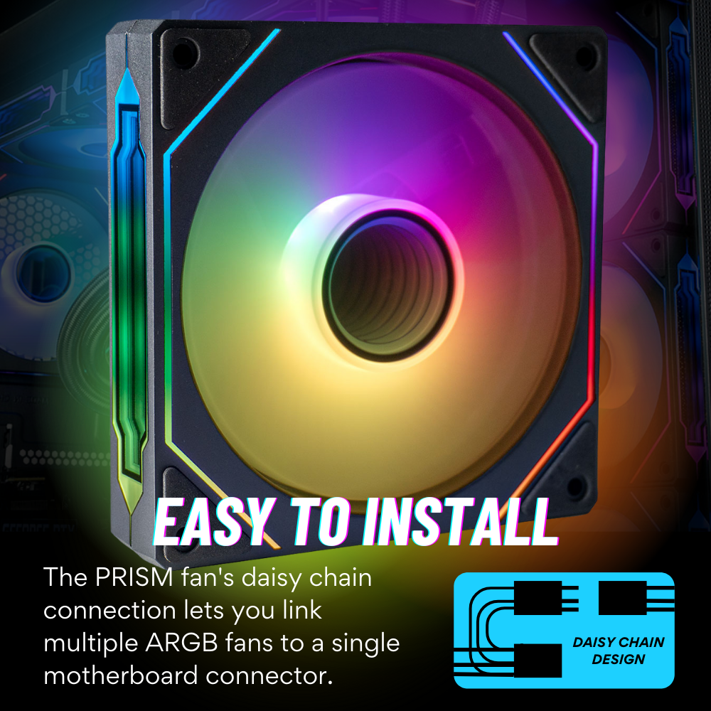 Prism Infinity Mirror ARGB Fans 120mm PWM 3-pack