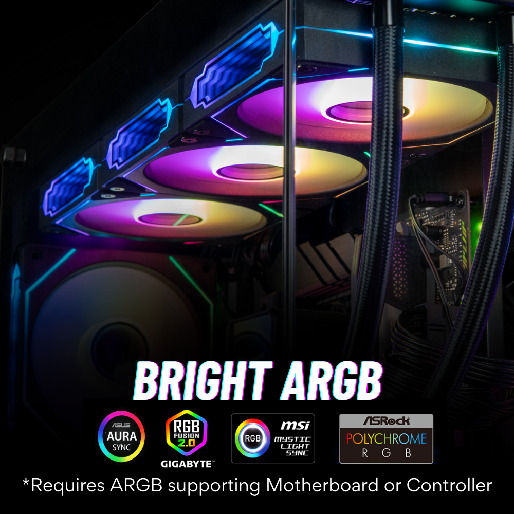 Prism ARGB PWM Infinity Mirror Fans 120mm 5-pack