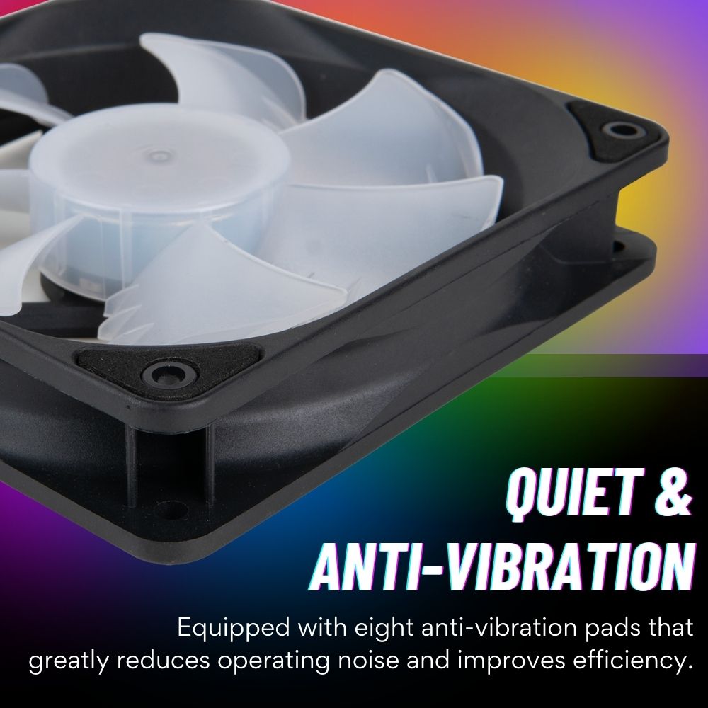 Lotus PWM 120mm Case Fans ARBG 5-pack