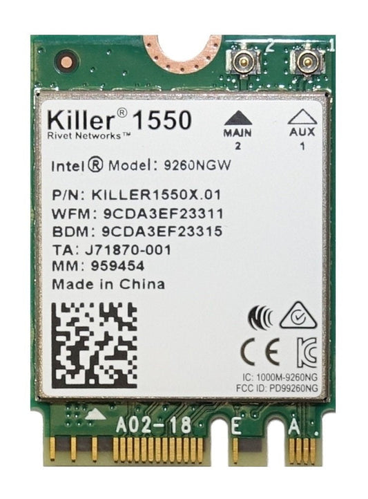Killer™ N1550i 2×2 Wifi