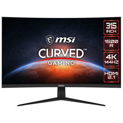 MSI G321CU - 31.5" 4K-UHD, 3840 x 2160, 144Hz, Curved Gaming Monitor