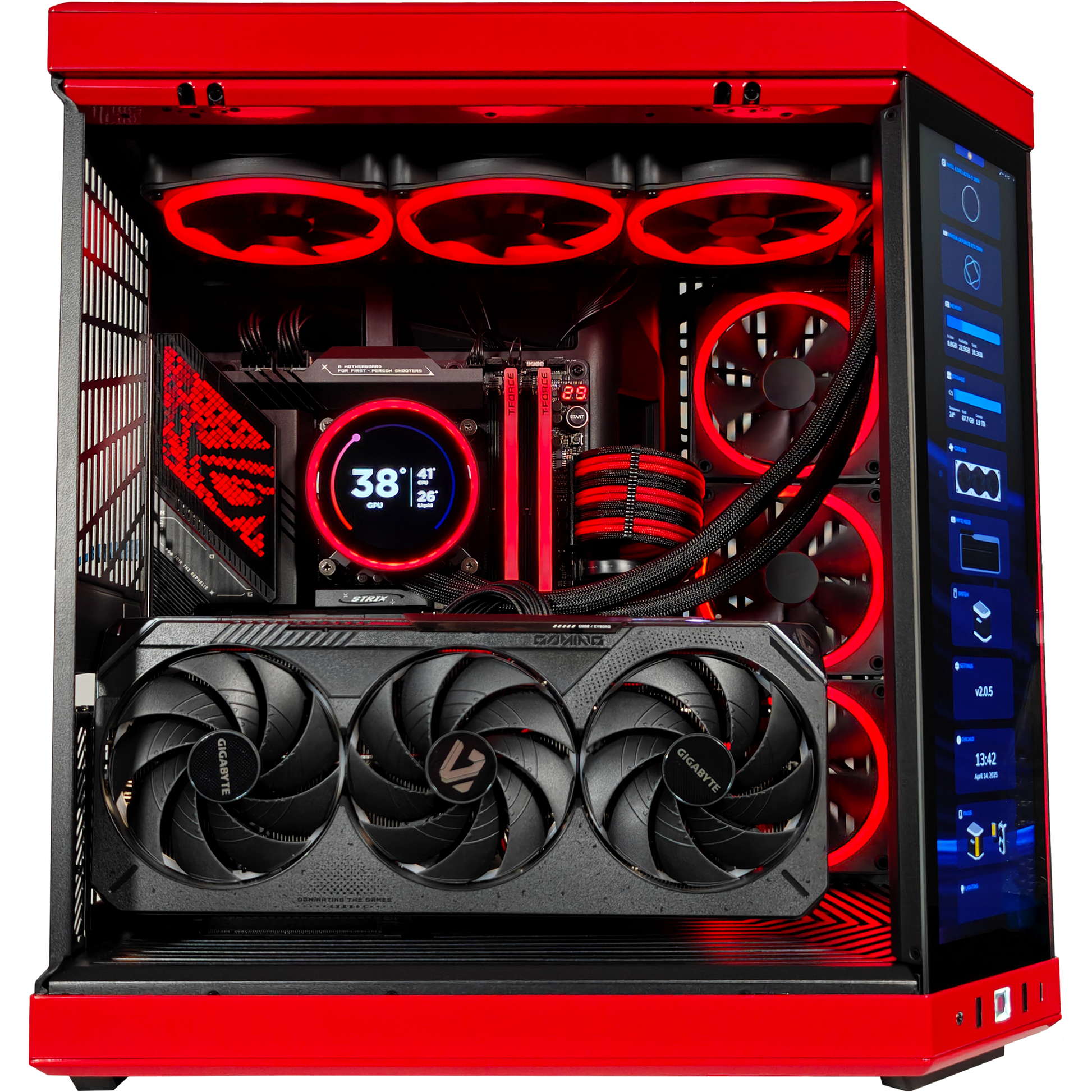 XOTIC PC GX13 HYTE Y60 RED EYE Black Label Gaming Desktop w/ INTEL Z890 & DDR5