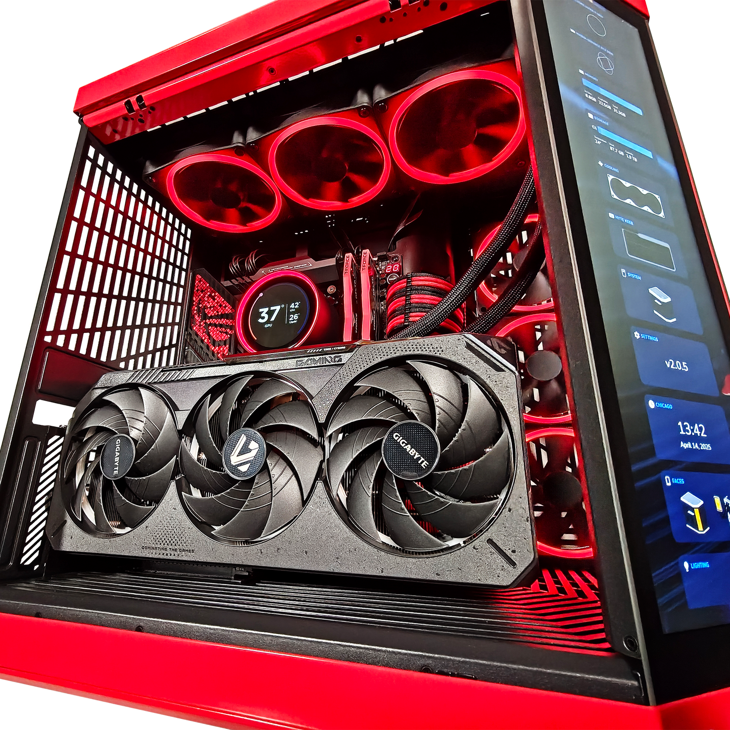 XOTIC PC GX13 HYTE Y60 RED EYE Black Label Gaming Desktop w/ INTEL Z890 & DDR5