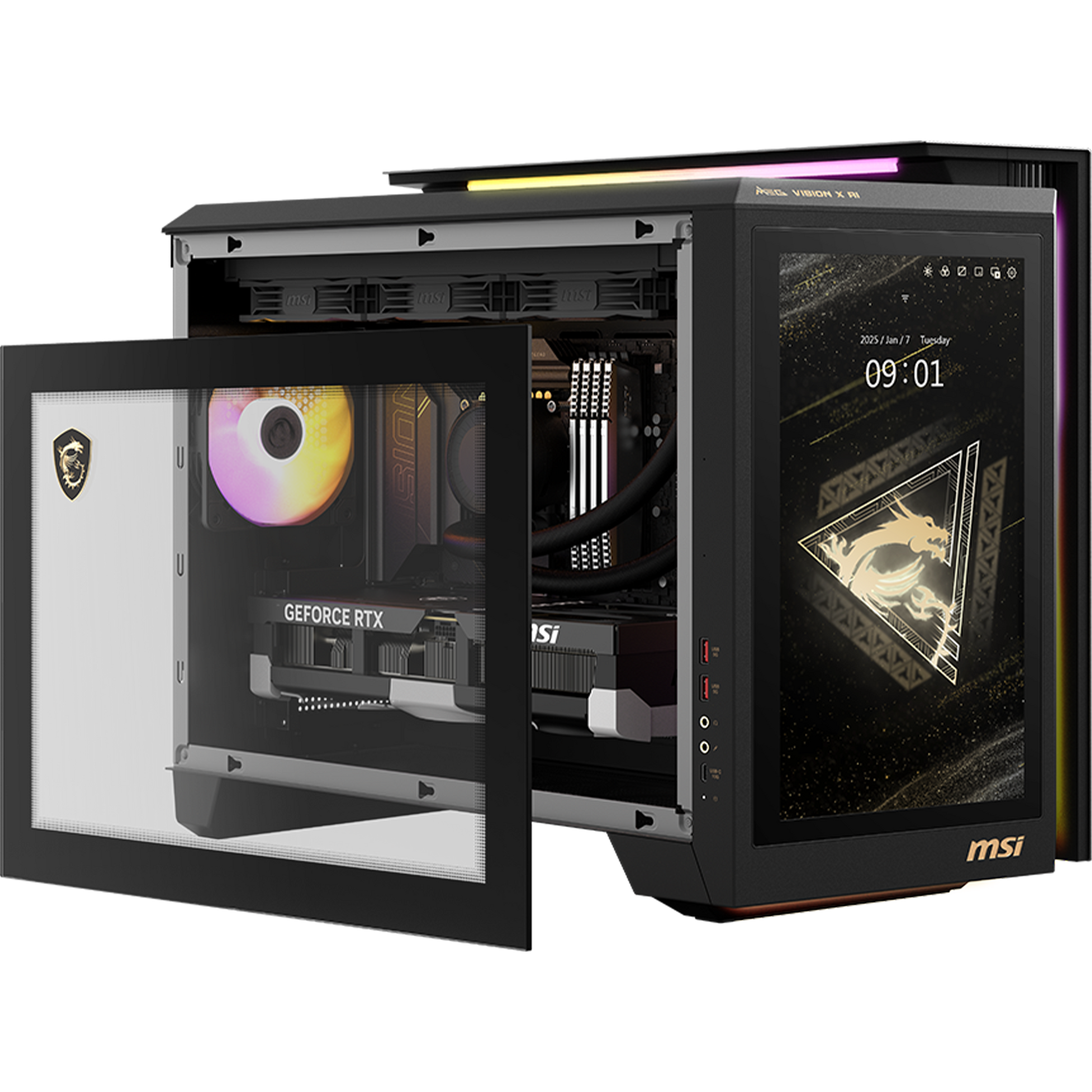 MSI MEG Vision X AI 2NVV9-043US Gaming Desktop