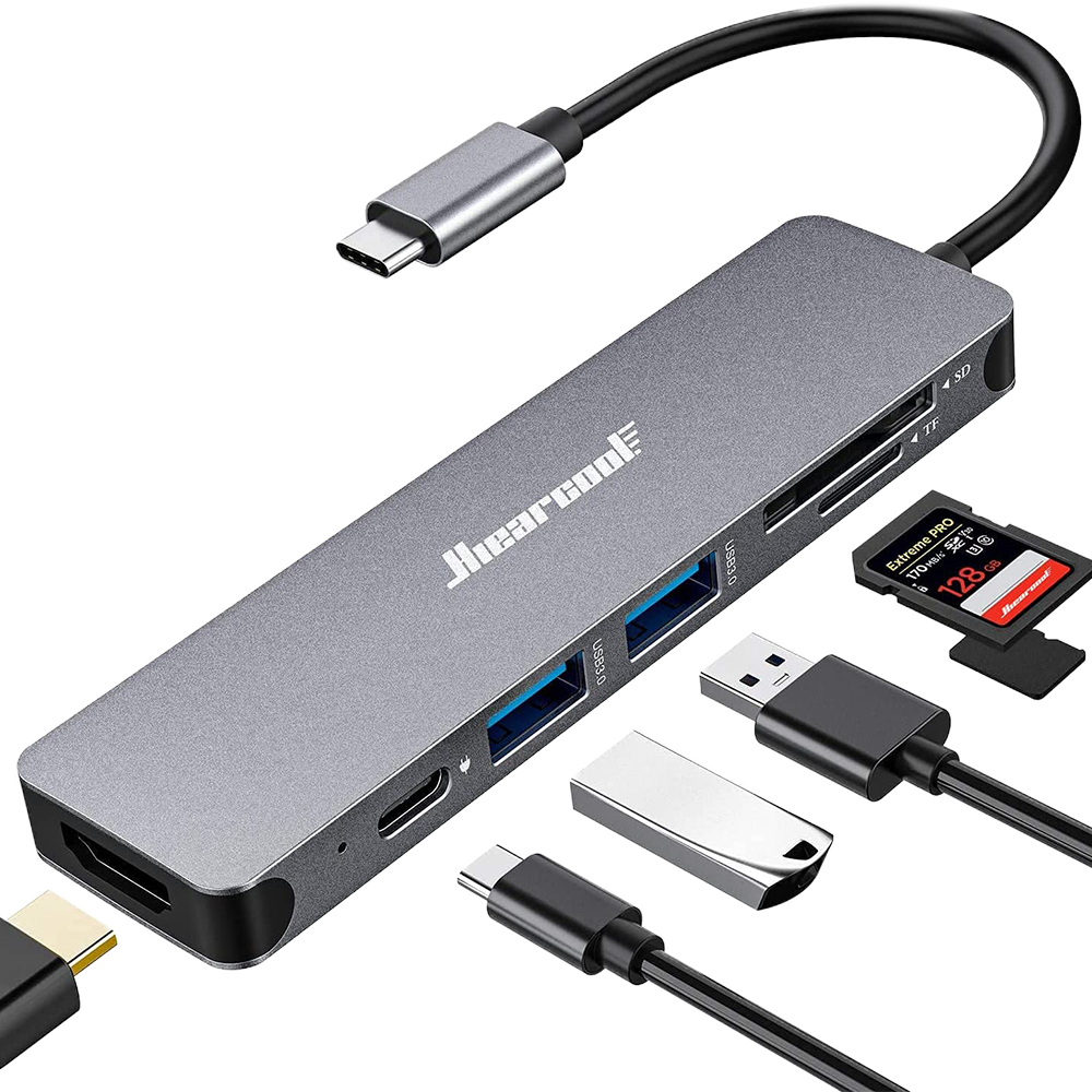 USB C Hub Multiport Adapter - 7 in 1 Dongle