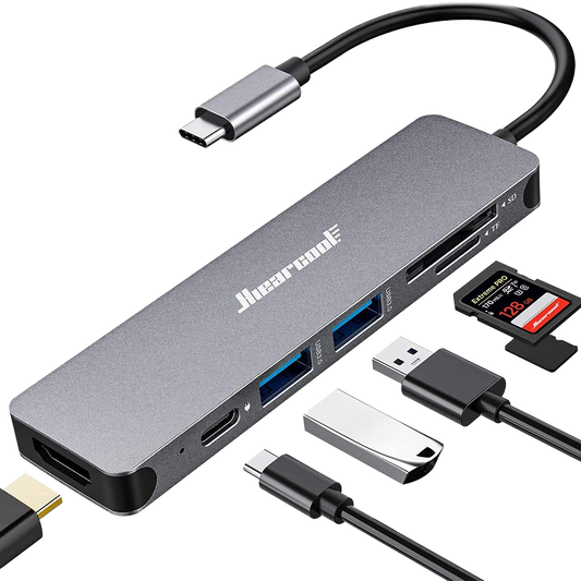USB C Hub Multiport Adapter - 7 in 1 Dongle