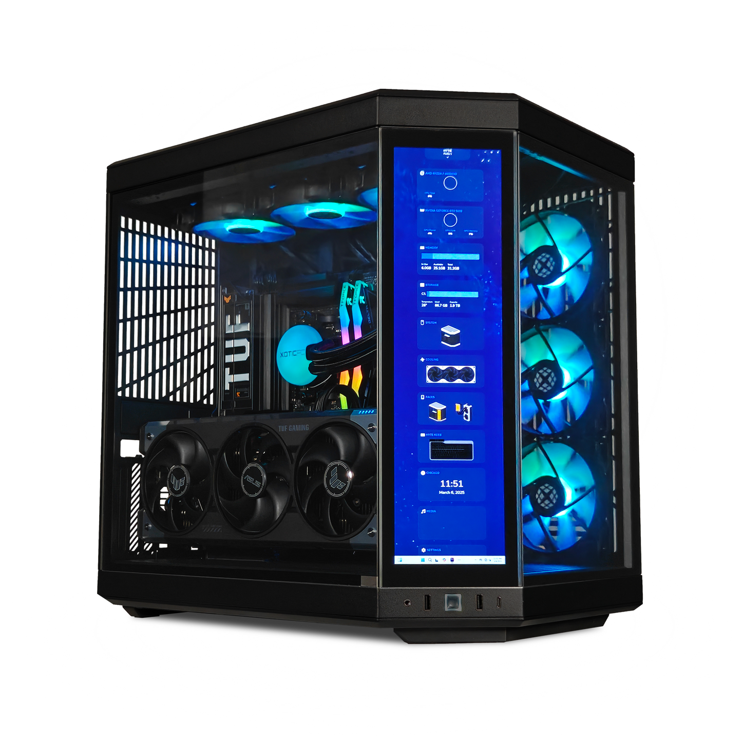 XOTIC PC GX13 HYTE Extreme Gaming Desktop AMD X870 RYZEN & DDR5