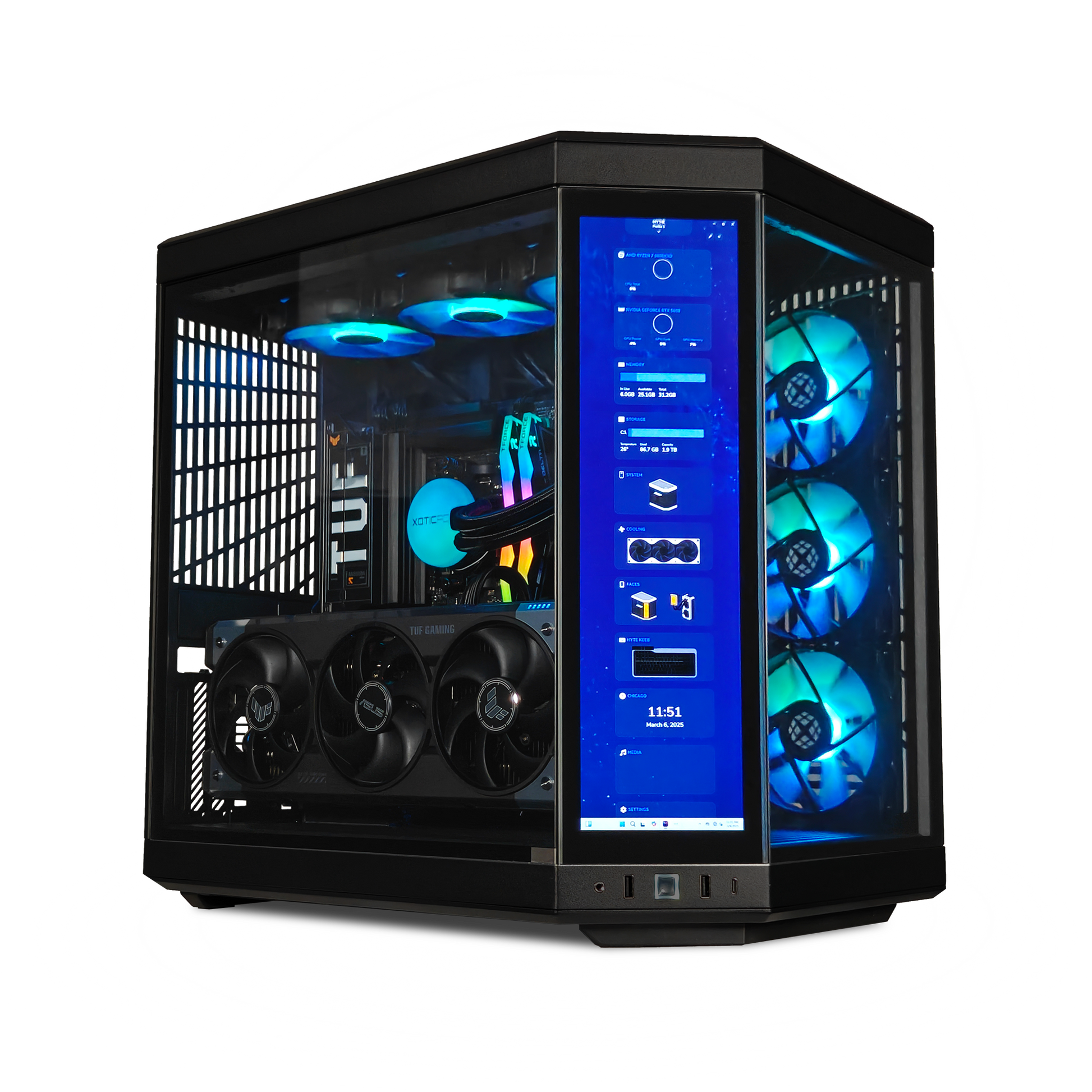 XOTIC PC GX13 HYTE Extreme Gaming Desktop AMD X870 RYZEN & DDR5