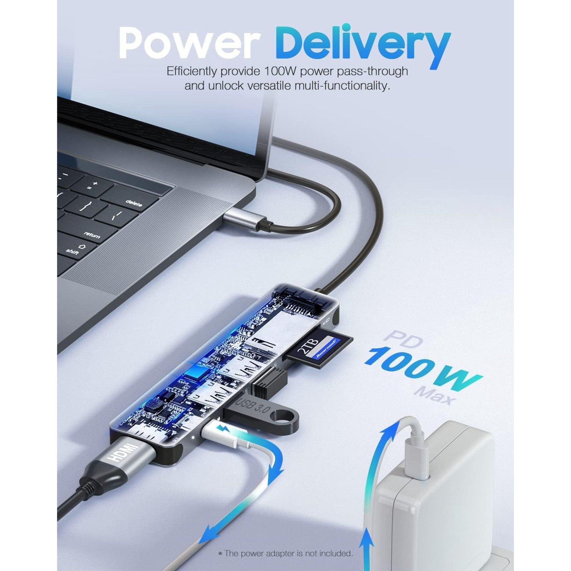 USB C Hub Multiport Adapter - 7 in 1 Dongle